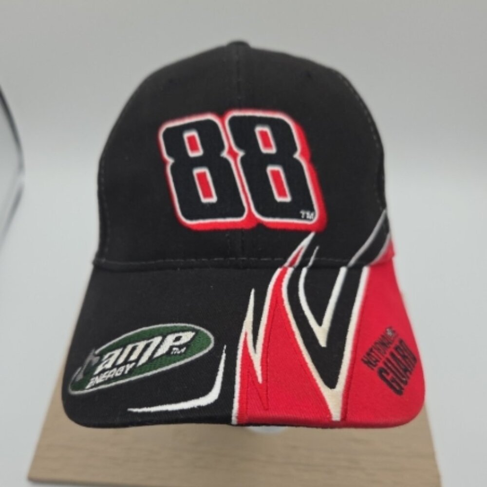 Dale Earnhardt Jr 88 AMP Energy NASCAR Hat Black Red Strapback